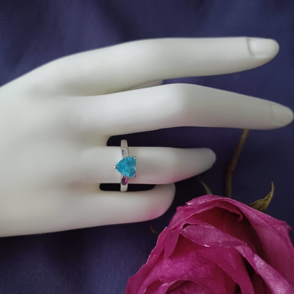 Swarovski Elements - Size 7.75 - Silver tone ring as pictured